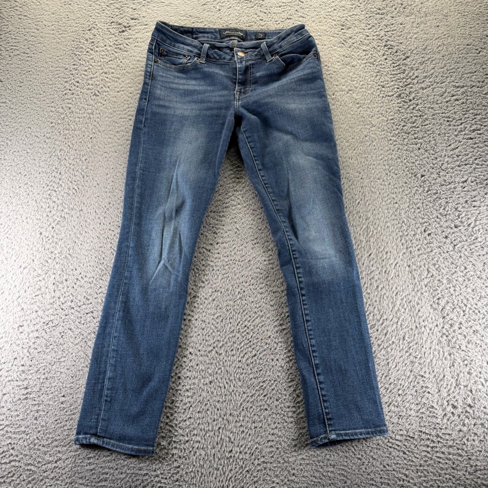 Lucky Brand Jeans‎ Womens 4 Blue Cotton Denim Skinny Leg Ankle Workwear Faded